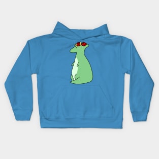 Flower Crown Hadrosaurus Kids Hoodie